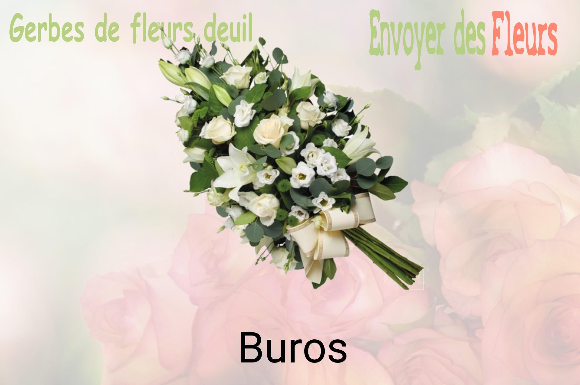 Gerbe de fleurs de deuil livrée à Buros